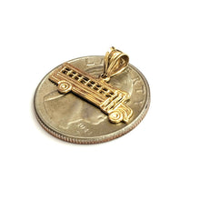 Load image into Gallery viewer, 14k yellow Gold Tiny School Bus vehicle Car Pendant charm gift fine jewelry 0.9g
