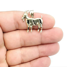 Load image into Gallery viewer, New 10k yellow Gold Goat Pendant charm diamond cut animal fine gift jewelry 1.5g
