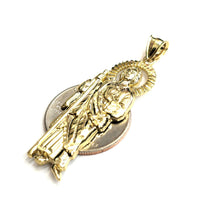 Load image into Gallery viewer, 10k yellow gold saint Jude San juda pendant charm fine religious jewelry 3.7g
