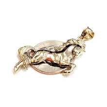 Load image into Gallery viewer, New 14k yellow solid Gold horse full body animal Pendant charm fine jewelry 5.4g
