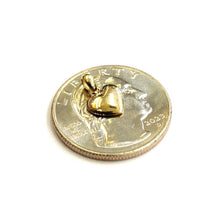 Load image into Gallery viewer, 14k yellow Gold Tiny shiny Heart pendant charm fine gift jewelry for women 0.5g
