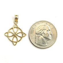 Load image into Gallery viewer, 14k yellow Gold Nudo De Bruja Witches Knot Pendant fine jewelry unisex 1.5g
