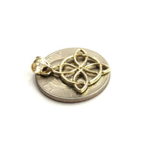 Load image into Gallery viewer, 14k yellow Gold Nudo De Bruja Witches Knot Pendant fine jewelry unisex 1.5g
