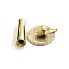 Load image into Gallery viewer, 10k yellow gold 3D Urn pendant For Cremation Ashes Cylinder fine jewelry 6.8g

