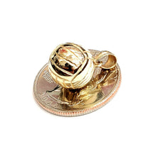 Load image into Gallery viewer, 14k yellow Gold 3D volleyball Pendant charm sport game fine jewelry gift 3.3g
