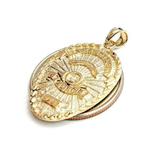 Load image into Gallery viewer, 14k yellow gold police officer badge pendant charm Fine Jewelry men women 4.1g
