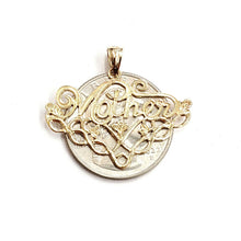 Load image into Gallery viewer, New 14k yellow Gold Mother word Pendant charm gift fine jewelry for her 1.8g
