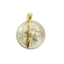Load image into Gallery viewer, 14k yellow gold Tiny Chili Hot Pepper Jalapeño pendant charm fine jewelry 1.3g
