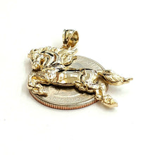 Load image into Gallery viewer, New 14k yellow solid Gold horse full body animal Pendant charm fine jewelry 3g
