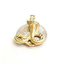 Load image into Gallery viewer, 10k yellow gold cobra snake reptile Pendant charm gift fine jewelry 4.1g
