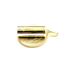 Load image into Gallery viewer, 10k yellow gold 3D Urn pendant For Cremation Ashes Cylinder fine jewelry 6.2g
