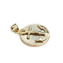 Load image into Gallery viewer, New 14k yellow Gold anchor Pendant polished charm gift fine jewelry 1.7g
