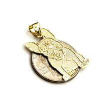 Load image into Gallery viewer, Solid 10k yellow Gold French bulldog Pendant charm diamond cut fine jewelry 2.5g
