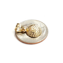 Load image into Gallery viewer, New 14k yellow Gold golf ball Pendant charm sport fine jewelry gift unisex 1.8g

