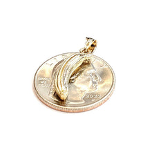 Load image into Gallery viewer, New 14k yellow gold 3D banana platano fruit pendant charm fine jewelry 3g

