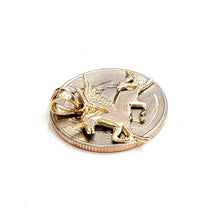 Load image into Gallery viewer, New 14k yellow gold flying unicorn Pegasus pendant charm shiny fine jewelry 1.6g
