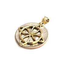 Load image into Gallery viewer, 14k yellow Gold Nudo De Bruja Witches Knot Pendant Gift fine jewelry unisex 2g
