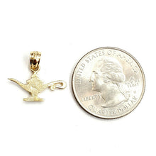 Load image into Gallery viewer, 14k yellow Gold tiny Genie lamp Aladdin charm pendant gift fine jewelry 1.1g
