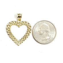 Load image into Gallery viewer, New 10k yellow gold heart pendant charm love Amor fine gift women jewelry 1.9g
