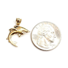 Load image into Gallery viewer, New 14k yellow Gold shark predator Pendant charm fine jewelry gift unisex 1.4g
