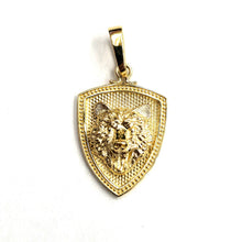 Load image into Gallery viewer, 14k yellow solid Gold Bear head face Animal Pendant charm fine gift jewelry 3.7g
