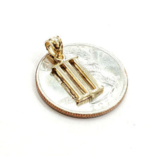 Load image into Gallery viewer, New 14KT Yellow Gold Solid Roman number 3 Pendant charm gift Fine Jewelry 1.3g
