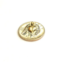Load image into Gallery viewer, 14k yellow Gold Tiny shiny Heart pendant charm fine gift jewelry for women 0.5g
