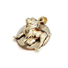 Load image into Gallery viewer, 14k yellow Gold bulldog full body pet animal Pendant charm fine jewelry 4.5g
