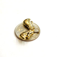 Load image into Gallery viewer, 14k yellow gold hollow 3D classic boxing gloves charm pendant fine jewelry 1.9g
