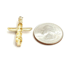 Load image into Gallery viewer, New 14k yellow gold Totem pole Mythology pendant fine jewelry 1.8g
