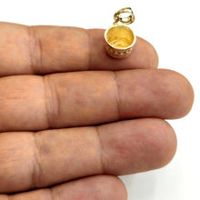 Load image into Gallery viewer, New 14k yellow Gold solid 3D Coffee Mug Cup Pendant charm gift fine jewelry 2.6g
