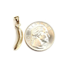Load image into Gallery viewer, New 14k yellow gold 3D banana platano fruit pendant charm fine jewelry 3g

