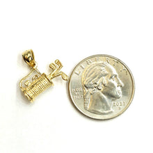 Load image into Gallery viewer, 14k yellow Gold 3D Golf Clubs And Bag Pendant sport Gift game fine jewelry 2.3g
