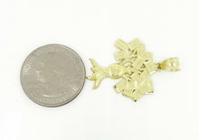 Load image into Gallery viewer, 10k yellow gold 100 dollar sign money bag tree lucky pendant charm gift 2.4g
