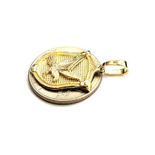 Load image into Gallery viewer, 14k yellow solid Gold Eagle Pendant charm shield fine jewelry Gift Unisex 3.4g
