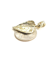 Load image into Gallery viewer, New 14k yellow gold solid leaf pendant charm gift fine jewelry unisex 5.1g
