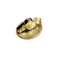 Load image into Gallery viewer, 14k yellow Gold 3D Whistle Coach Athletics  Pendant sport game fine jewelry 3.8g
