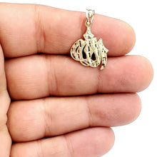 Load image into Gallery viewer, 10K Yellow Gold Nugget Allah Islamic God Pendant Charm religious jewelry 1.4g
