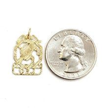 Load image into Gallery viewer, 14k yellow Gold lion Leo zodiac sign astrology Pendant charm fine jewelry 1.2g
