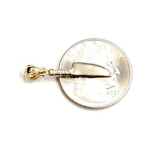 Load image into Gallery viewer, 14k yellow Gold solid 3D kitchen utensil knife Pendant charm fine jewelry 1.1g
