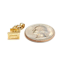 Load image into Gallery viewer, New 14k Yellow Gold 3D microscope Pendant charm science tool fine jewelry 2.3g
