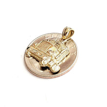 Load image into Gallery viewer, New 14k yellow Gold truck car trucking Pendant charm gift fine jewelry 3.1g

