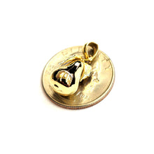 Load image into Gallery viewer, New 14k yellow gold 3D Pear fruit Pera With leaf pendant charm fine jewelry 4.2g
