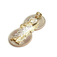 Load image into Gallery viewer, 14k two tone gold saint Jude juda pendant charm fine religious gift jewelry 3.5g

