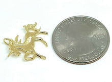 Load image into Gallery viewer, New 14k real yellow gold unicorn full body pendant charm jewelry fine gift 0.8g

