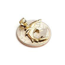 Load image into Gallery viewer, New 14k yellow Gold shark predator Pendant charm fine jewelry gift unisex 1.4g
