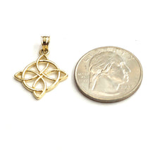 Load image into Gallery viewer, 14k yellow Gold Nudo De Bruja Witches Knot Pendant fine jewelry unisex 1.5g
