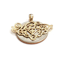 Load image into Gallery viewer, New 14k yellow Gold Mother word Pendant charm gift fine jewelry for her 1.8g
