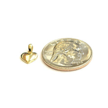 Load image into Gallery viewer, 14k yellow Gold Tiny shiny Heart pendant charm fine gift jewelry for women 0.5g
