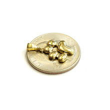 Load image into Gallery viewer, 14k yellow Gold solid Tiny dog Paw Print Pendant fine jewelry gift unisex 1.2g
